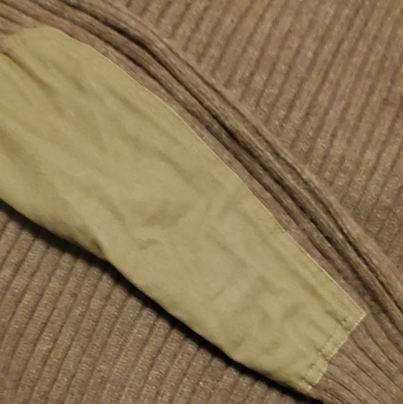 L.L.Bean Commando Ribbed Lambswool Sweater Shoulder Elbow Patches Size Small